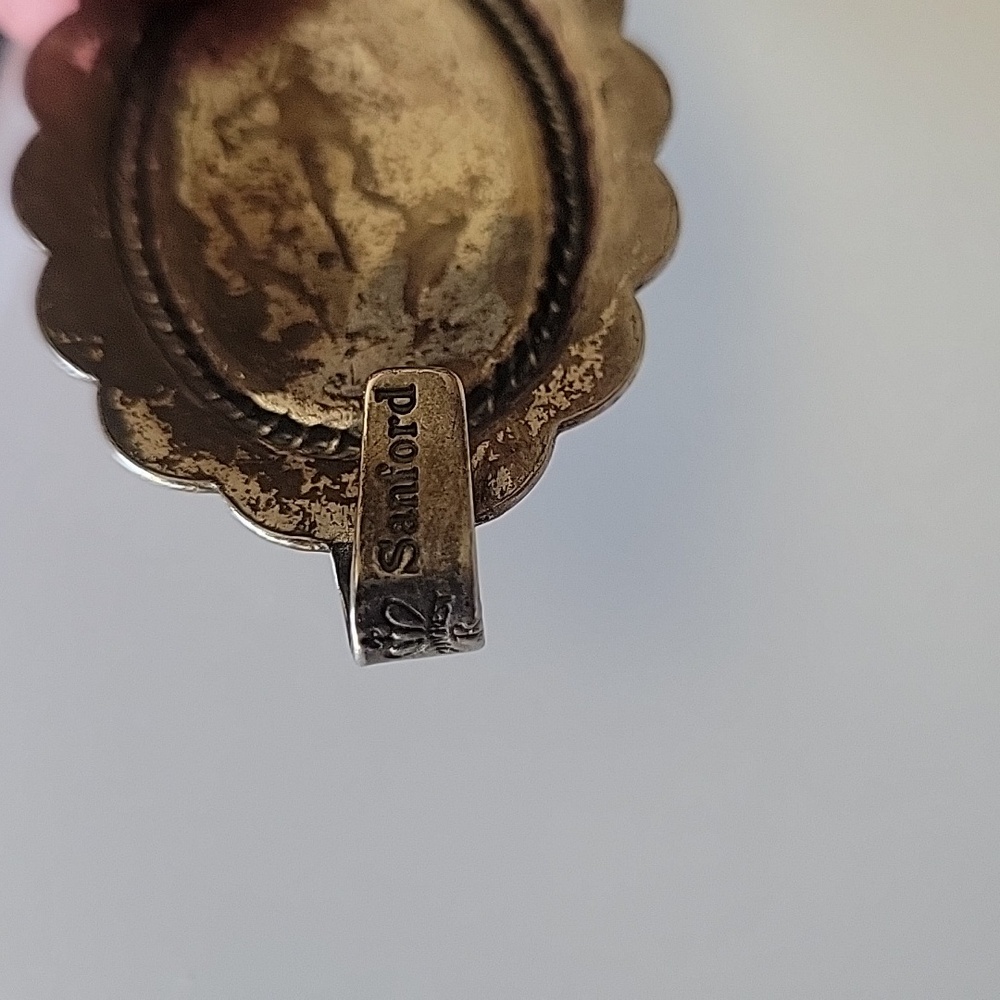 Vintage Sanford Sancrest R Native American Navajo Silver Concho Link Belt - Picture 6 of 10